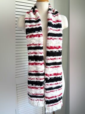 👹🏒 NHL NJ Devils Chunky Knit Soft Long Scarf by Reebok | New Jersey Hockey